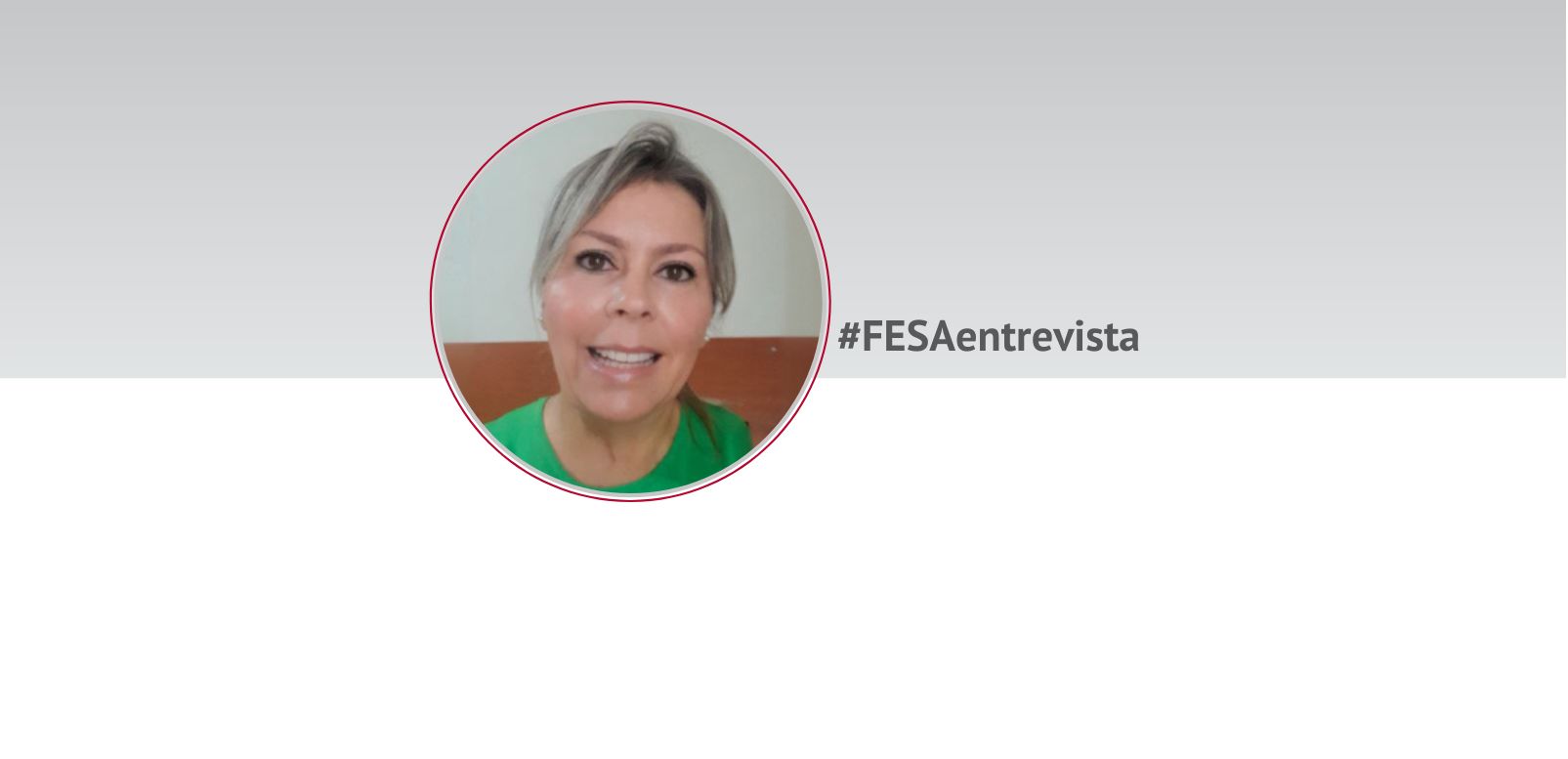 Foto de perfil da entrevistada Alexsandra Macedo na identidade visual do FESA Entrevista para falar sobre educação corporativa nas empresas.